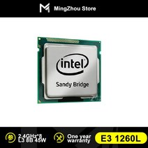 CPU 프로세서 인텔 제온 E3-1260L E3 1260L E3 1260 L 2.4 GHz 쿼드 코어 a otto 스레드 45W LGA 1155, 없음