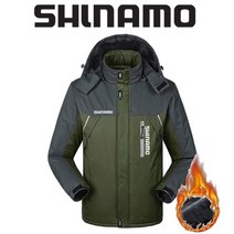 SHLNAMO 자켓 바지 여름낚시복 우의 내피 고어텍스 두껍고 따뜻한 플리스 낚시 의류 남자용 플러스 사이즈 반사 등산 의류 겨울 107029, 2XL, 녹색 4