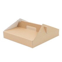 크라운포장 손잡이형 크라프트(KP) 사각 피자박스 12인치(305 X 305 X 45mm) 30개입 포장 음식 단상자 식품 패키지 용기