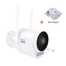 Mijia Xiaovv 야외 카메라 프로 1296P HD WiFi 캠 150 ° 광각 IP65 적외선 야간 투시경 3PCS LED 경고등 M, 01 Add DE plug