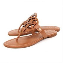 TORY BURCH 토리버치 밀러 로고 플립플랍 샌들 50008694 204 - 브라운