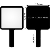 예쁜전신거울 인테리어거울 엔틱거울 맞춤 로고 휴대용 메이크업 거울 5 개 대량 도매 속눈썹 연장 용품, 08 12x12-Black