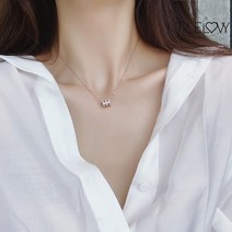 트루러비 칼린 티타늄 패션 지르콘 스틸 체인 사랑스러운 러블리 예쁜 눈에뛰는 반짝이는 시선집중 코인 심플한 목걸이