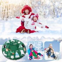 눈썰매 튜브썰매 스노우씽 스키 서클 더블 핸들 풍선 수상 두꺼운 스크래치 방지 내마모성 성인용 크리스마스 선물, 단일옵션