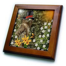 3dRose ft_9082_1 Mayor Olea Owl-Framed Tile 8 by 8-Inch null, 1, 8 by 8-Inch,3dRose ft_9082_1