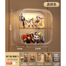 투명 아크릴 장식장 벽걸이 쇼케이스 진열 받침대 정리함 전시대 전시 박스 아크릴 진열장, PET투명/1개입/2칸