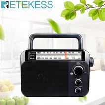 RETEKESS TR604 AM FM 휴대용 라디오 투명 다이얼 및 큰 손잡이 노인용입니다.