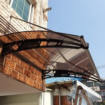 캐노픽스 1500 X 1100 조립식창고 견적 소형창고 이동식주택 서산 농막 창고 전동어닝, 투명렉산 검정브라켓 검정 바