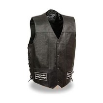 Event Leather 남성용 8 패치 조끼