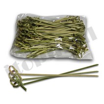 주)토탈바스켓 청대나무 리본 과일꽂이 대나무 꼬치 핀초 포크 과일, 없음, 9cm 100p