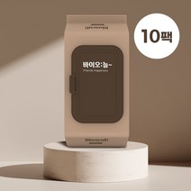 바이오늘 프렌즈 라이트 캡형 물티슈, 10팩, 120매