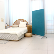 패브릭파티션 가벽 공간분리 카페용 가정용 파티션 업소용 사무실 아이방 병품 모직파티션, 다크애쉬그레이