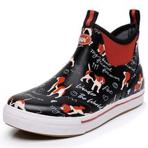 WTW 남성 여성용 유니 레인 부츠 방수 고무 낚시 데크 네오프렌 슬립온 앵클 가든 슈즈 개227034