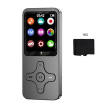 HiFi Mp4 비디오 플레이어 전자 책/레코더 포함 블루투스 호환 5.0 MP3 MP4 OTG 용 다기능 워크맨 지원, 01 Black_02 16GB