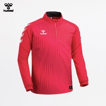 (국내생산) 험멜 정품 바람막이 자켓 축구동호인 단체 주문폭주 2021 F/W HM-4251 우븐 하프집업(적색)