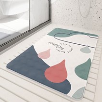 매트 가정용 싸우나 바닥 화장실 욕실 샤워실 새끼 스팀청소기, C01-400x700MM(파워 미끄럼방지 편안, T04-이른봄 의 비