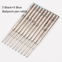 럭셔리 Mb 리필 젤 롤러 볼 볼펜 리드 M 사이즈 블루와 잉크, 08 5blue5black ballpoin