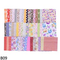 누빔원단 벨보아 털 원단사각형 패치 워크 코튼 바느질 패브릭 퀼트 소재 DIY 홈 쿼터 공예 10x10cm 50 개, 09 B09