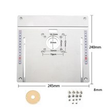 루터테이블 트리머 조기대 이동식 작업대 루터기 라우터 알루미늄 라우터 테이블 삽입 플레이트 전기 목재 밀링 플립 보드 게이지 가이드 세트, a