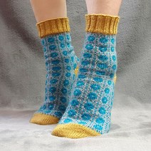 써니의실노리 파랑꽃밭 대바늘 양말뜨기 DIY 패키지 뜨개질