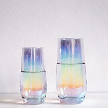 유니크한 홀로그램 하이볼잔 칵테일 오로라 글라스, 홀로그램잔550ml
