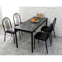 유니크 상판8종 DIY 4인용 식당 철제 테이블 1400 명품 24평 식탁 자취생, 까르니코화이트