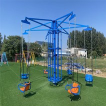 무동력 놀이 기구 스포츠 재미 오락 짚라인 장난감, 6인용 회전 그네