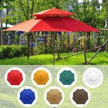 아웃팅 특대형 이층 일자 파라솔 팔각파라솔/야외파라솔, 아이보리, 1개