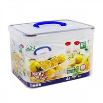 {It 아이템} 반찬용기 락스타 투명락 밀폐용기 반찬통 핸들 4호/대 (4L) 플라스틱밀폐