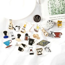 바리스타 악세사리 커피뱃지 바리스타 브로치 열쇠고리 커피키링