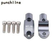 MT-15 XJR1300 TDM 900 BWS125 SMX155 마스터 실린더 고정 미러 마운트 22mm 핸들 바 포지티브 및 네거티브 스레드, Grey logo MT-15