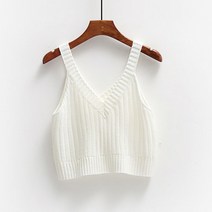 셀럽당 나시 니트 작은 나시 여 숏 니트 탑 패션 봄가을 겨울 빈티지 베스트