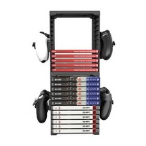 DVD 선반 진열대 키밍 스토리지 거치대 24pcs 타이틀, 24P블랙