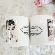 핸드메이드 헵번 국산도자기 오드리햅번 머그컵, A: 오드리