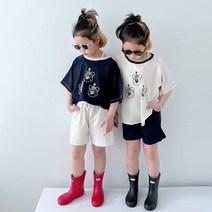 와플곰상하세트 여름 아동상하복 북유럽유아옷 아기