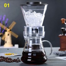 판매 아이스 드립 커피 포트 유리 커피 메이커 Regulatable 도저 필터 콜드 브루 냄비 아이스 브루어 퍼콜 레이터 에스프레소 커피, 01
