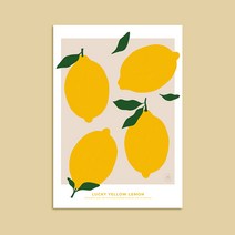라슈에르테 레몬 캔버스 그림 행운 거실 인테리어 북유럽 모던 액자 집들이 까페 개업 선물
