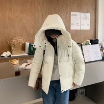 후드 숏 패딩 점퍼 자켓 여성 코트 파카