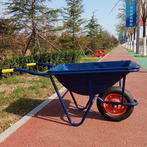 건설 현장 원예 쓰레기 덤프 트럭 수레 농업 트롤리, 프레임 외발 자전거의 업그레이드 된 솔리드 휠