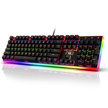 리드래곤 KALI RAINBOW 게이밍 키보드 갈축, K577R, 블랙, 일반형