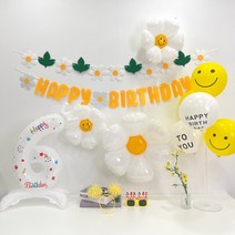 하피블리 데이지 생일가랜드 레터링숫자풍선 세트, 생일 가랜드 숫자6번