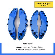 스톨츠브레이크 6p브레이크 브레이크디스크 자동차디스크 4/2Pcs 로고 L/M/S 크기 ABS 디스크 브레이크 캘리퍼스 커버 스티커 푸조 캘리포니아 크루저 Skoda 볼보, 4Pcs 블루 L 및 M