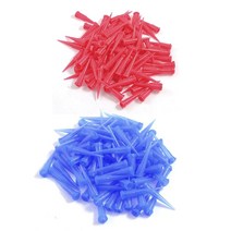 200 PC 플라스틱 테이퍼 핀 헤드 접착제 디스펜서 바늘 25 게이지 0.26mm 개방 크기 레드 & 22 게이지 0.41mm 오프닝 크기 파란색, 하나, 빨강, 파랑