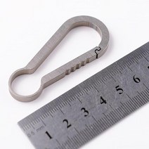 EDC 미니 티타늄 키 체인 배낭 버클 미니 내구성 크리 에이 티브로드 서클 작은 버클 25kg 대형 디자인, [01] Silver L