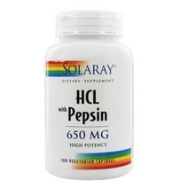 솔라레이 HCL 펩신 650mg 베지테리안 캡슐, 100개입, 3개