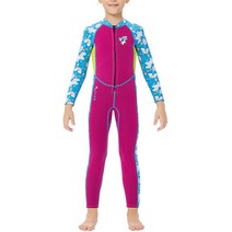 2.5MM Kids Wetsuit One-pieces Keep Warm Sunscreen Surf Suit for Girls Youth Teen Toddler Child Swimmi