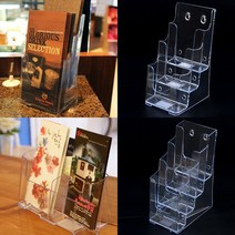 A6 투명 아크릴 리플렛 꽂이 스탠드 케이스 1단 2단 3단 4단, 제품선택