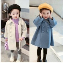 랑맘) 키즈여아 귀욤단추 코트 여아 겨울코트 모직코트 정장코트