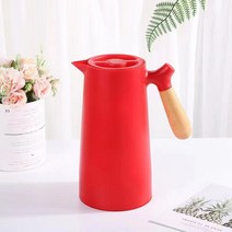 LINHYE 가정용 1L 대용량 보온주전자 냉수주전자, 레드