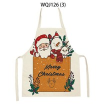 원피스앞치마 어린이집앞치마 미용앞치마 겨울앞치마 크리스마스 주방 앞치마 여성 피나포어 어린이 38-47cm 글자 성인 커스텀 가정용 청소 용품 55-68cm, [02] 55x68cm Adult Size, [03] WQJ126-3